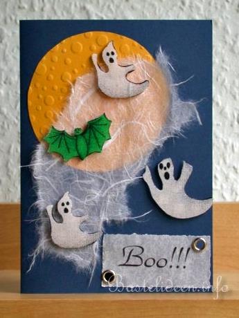 Halloween Karte - Boo Gespenster