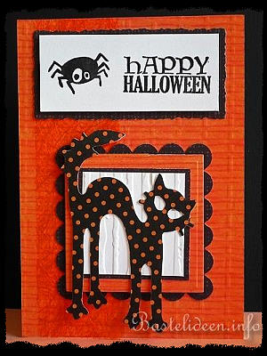 Halloweenkarte - Schwarze Katze