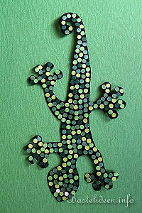 Tiere Basteln - Gecko Fensterbild