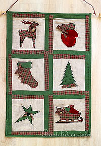 Weihnachten - Quilt - Wandbehang