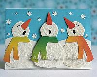 Weihnachtskarte mit Schneemanchor 