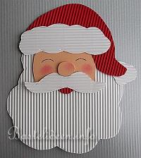 Weihnachtsmann Fensterbild - Wellpappe