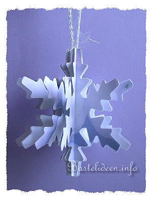 3-D Schneeflocke aus Papier 
