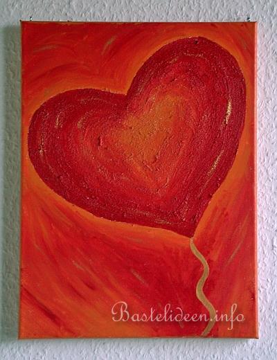 Acrylic Painting - Red Heart Balloon