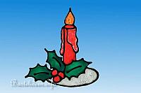 Basteln mit Kindern - Weihnachtsbasteln - Window Color - Kerze