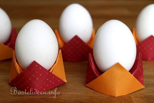 Basteln mit Papier - Origami Eierbecher