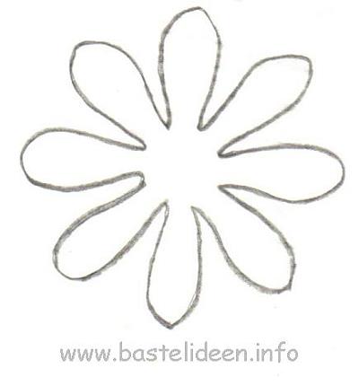Bastelvorlage - Blume