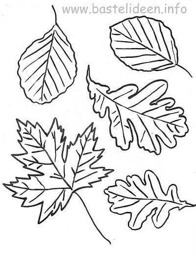 Bastelvorlage - Herbstblätter Herbstlaub 400