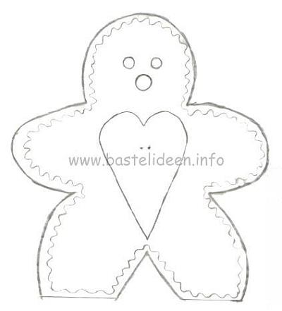 Bastelvorlage - Lebkuchenmann - Gingerbread Man