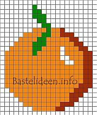 Bgelperlen Bastelvorlage - Orange