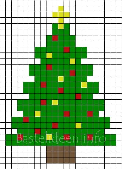 Bügelperlen Weihnachtsbaum Bastelvorlage 400
