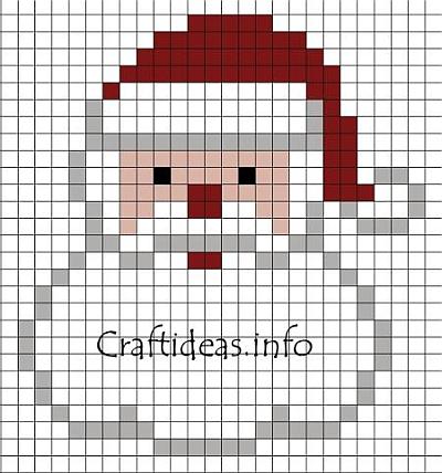 Craft Pattern - Fuse Beads Father Christmas 450