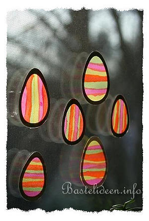 Fensterbild - Bunte Eier 