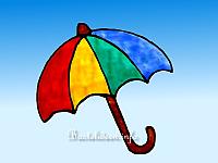 Frühlingsbasteln - Osterbasteln - Windowcolor - Regenschirm
