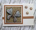 Grusskarte Basteln - Grusskarte mit Schmetterling