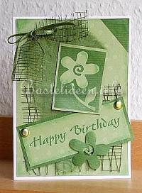 Grusskarten - Geburtstagskarten - Grüne Geburtstagskarte