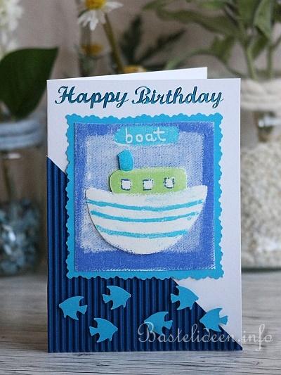 Grusskarten - Geburtstagskarten - Kinderkarten - Boot