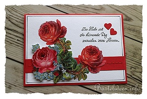 Grusskarten - Geburtstagskarten - Romantische Rote Rosen 