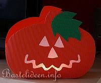 Halloween - Basteln mit Papier - Kürbis Laterne für Martinstag