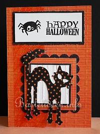Halloweenkarte - Schwarze Katze
