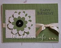 Happy Birthday Karte - Grün und Beige