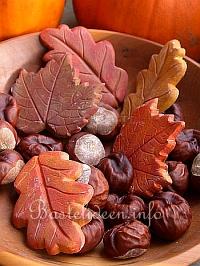 Herbstbasteln - Gießformen Blätter 