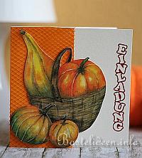Kartenbasteln - Herbstbasteln - Gemse Einladungskarte