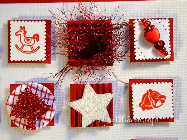Keilrahmen mit Inchies - Weihnachen in rot und weiss - Detail 3