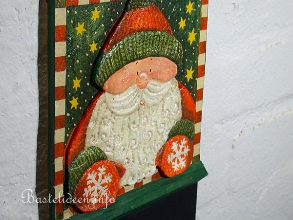 Kreidetafel mit Weihnachtsmann - Details