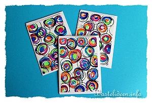 Künsterliche Karten mit Wasserfarben basteln