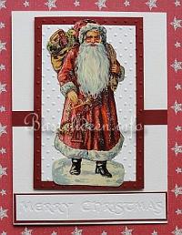 Oblaten-Weihnachtsmann Weihnachtskarte