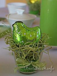 Ostern - grüne Tischdekoration