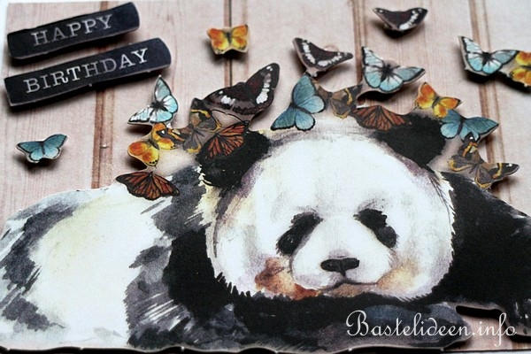 Pandabär Geburtstagskarte Detailbild