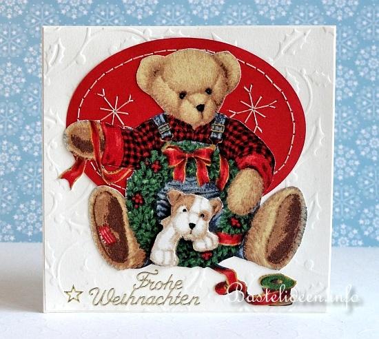 Teddybär Weihnachtskarte 1