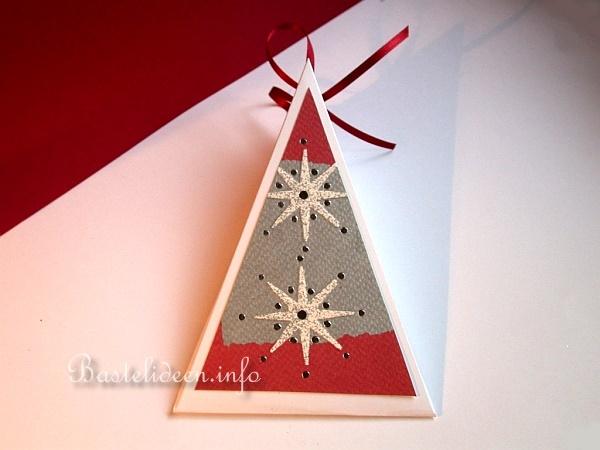 Weihnachten - Basteln mit Papier - Dreiecksschachtel 1