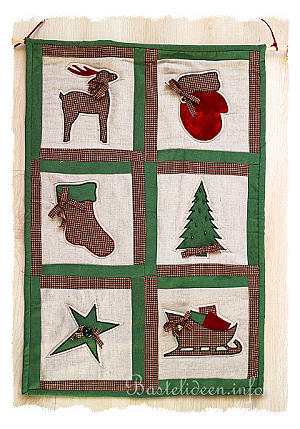 Weihnachten - Quilt - Wandbehang