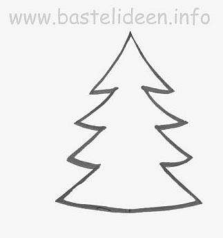 Weihnachten - Tannenbaum Bastelvorlage