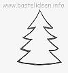 Weihnachten - Tannenbaum Bastelvorlage 100