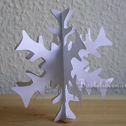 Weihnachten - Winter - 3-D Papier-Schneeflocken