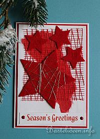 Weihnachtsbasteln - Weihnachtskarte - Rote Sterne_0046