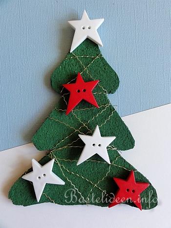 Weihnachtsbasteln mit Korkplatten - Weihnachtsbaum 3