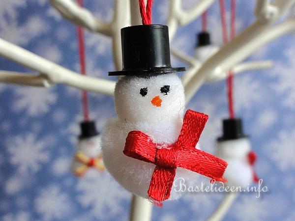 Weihnachtsbaumanhänger - Mini-Schneemänner
