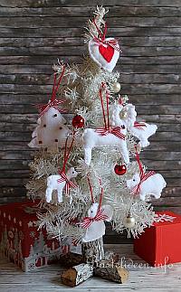 Weihnachtsbaumanhänger aus Filz