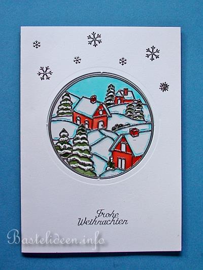 Weihnachtskarte mit Peel-Off Sticker 1