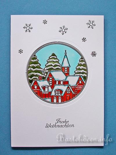 Weihnachtskarte mit Peel-Off Sticker 2