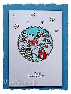 Weihnachtskarte mit Peel-Off Sticker 