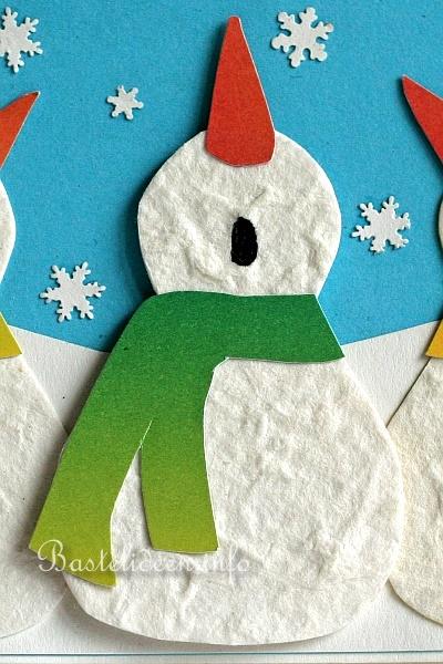 Weihnachtskarte mit Schneemanchor 2