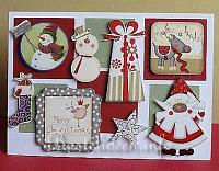 Weihnachtskarte mit Stickern