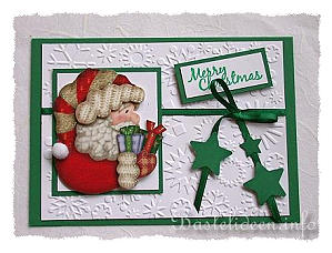 Weihnachtsmann Weihnachtskarte - Cuttlebug Schneeflocken