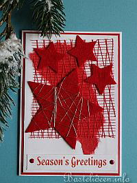 Weihnachtsbasteln - Weihnachtskarte - Rote Sterne